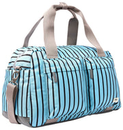 Roka Gatwick medium plunjezak van gerecycled canvas - blauwe streep