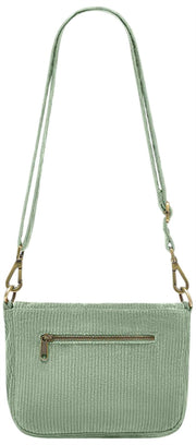 Hindbag Margault Schoudertas - Fluweel Mintgroen