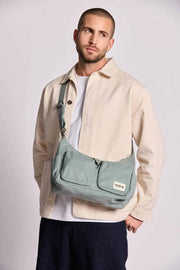 Hindbag Emile Multi Pocket Schoudertas - Saliegroen