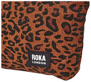 Roka Maida Vale klein katoenen canvas tasje - Mini Luipaardbruin