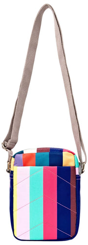 Roka Bond crossbodytas van gerecycled canvas - brede strepen