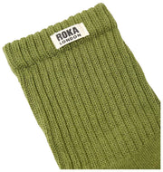 Roka Windsor Solid Crew Sokken - Avocadogroen