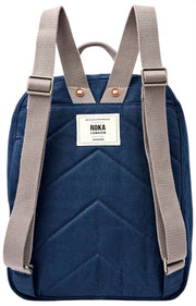 Roka Hampton kleine katoenen canvas rugzak - admiraalblauw