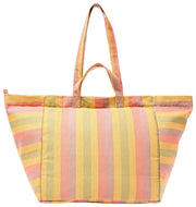 Roka Marylebone grote katoenen canvas oversized draagtas - vervaagde multi-streep