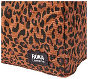 Roka Mayfair kleine toilettas van katoenen canvas - Mini Luipaardbruin