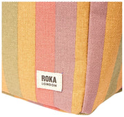Roka Hampstead katoenen canvas lunchtas - vervaagde multi-streep