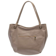 Elie Beaumont gebogen zachte draagtas - Minkbeige