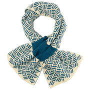 Elie Beaumont gebreide doortreksjaal - Teal Basketweave
