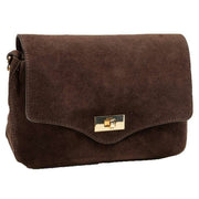 Elie Beaumont Suede Midi Twist Bag - Chocoladebruin