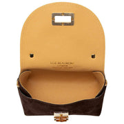 Elie Beaumont Suede Mini Bambou Tas - Donker Chocoladebruin