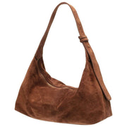 Elie Beaumont Suede Slouch Tas - Middenbruin
