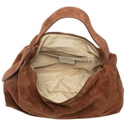 Elie Beaumont Suede Slouch Tas - Middenbruin