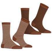 Esprit Fine Line 2 Pack Socks - Brown