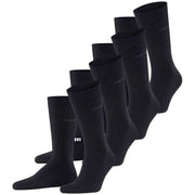 Esprit Solid 4 Pack Socks - Black