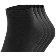 Esprit Solid Sneaker 4 Pack Socks - Black