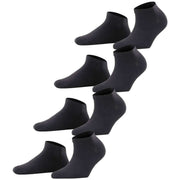 Esprit Solid Sneaker 4 Pack Socks - Black