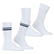 Esprit Tennis Stripe 2 Pack Socks - Off White