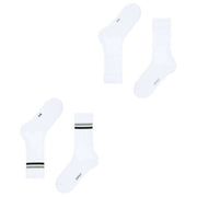 Esprit Tennis Stripe 2 Pack Socks - White-Mix