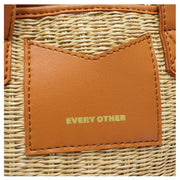Every Other Small Straw Rattan Grab Bag - Tan