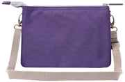 Roka Carnaby XL crossbodytas van gerecycleerd canvas - diep druifpaars