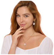 Pearls of the Orient Keishi grote parelhanger ketting - goud/wit