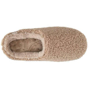 isotoner-borg-swept-back-mule-slippers---mink-beige-34523413