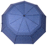 Roka Waterloo Paraplu van gerecycled nylon - Marineblauw Polka Dot