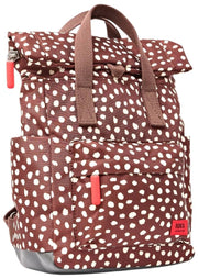 Roka Canfield B Kleine rugzak van gerecycled canvas - Bruine vlek