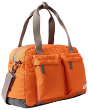 Roka Gatwick kleine plunjezak van gerecycled canvas - atomair oranje