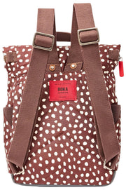 Roka Canfield B Kleine rugzak van gerecycled canvas - Bruine vlek