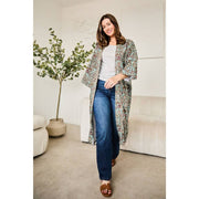 Elie Beaumont Serendipity lange kimono - lichtblauwe barok