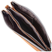 Roka Carnaby XL crossbodytas van gerecycleerd canvas - kaneelbruin