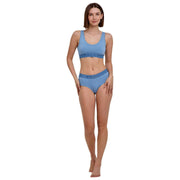Falke Daily Comfort 2-pack hipsterslip - blauw/beige