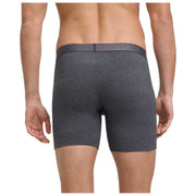 Falke Daily Comfort 2-pack boxershort met lange pijpen - donkergrijs gemêleerd