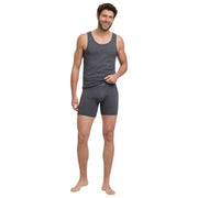 Falke Daily Comfort 2-pack boxershort met lange pijpen - donkergrijs gemêleerd