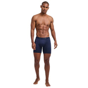 Falke Daily Comfort 2-pack boxershort met lange pijpen - marineblauw/blauw