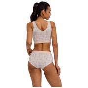 Falke Daily Comfort Print 2-pack bustier bralette - Beige/Blauw