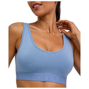 Falke Daily Comfort Print 2-pack bustier bralette - Beige/Blauw