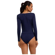 Falke Daily Drape korte bodysuit - ruimteblauw