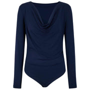 Falke Daily Drape korte bodysuit - ruimteblauw