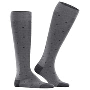 Falke Dot Knee High Socks - Steel Mel Grey