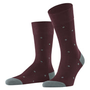 Falke Dot Socks - Burgundy