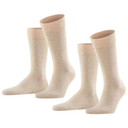 Falke Happy 2 Pack Socks - Sand Mel Beige