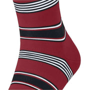 Falke Marina Stripe Socks - Scarlet Red