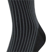 Falke Oxford Stripe Knee High Socks - Black Mix