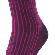 Falke Oxford Stripe Socks - Eggplant Lilac