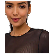 Falke Private String-bodysuit met doorschijnende lijnen - Zwart