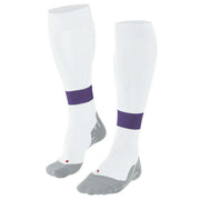 Falke RU Compression Energy Running Knee-High W2 Socks - White/Purple