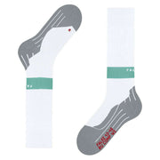 Falke RU Compression Energy Running Knee-High W2 Socks - White/Teal