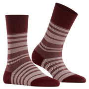 Falke Sunset Stripe Socks - Claret Red